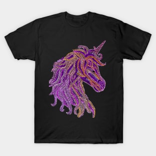 Mythical Unicorn - Purple & Orange T-Shirt